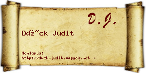 Dück Judit névjegykártya